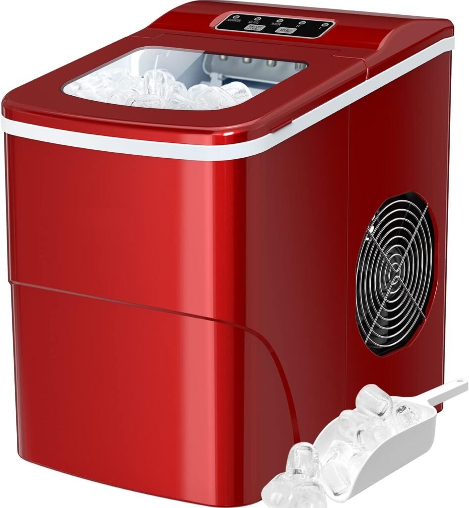 Nugget Ice Maker Countertop, Silonn Chewable Pellet Ice Machine with Self-Cleanin Function, 33lbs/24H Portable Ice Makers for Home Kitchen Officce, Black